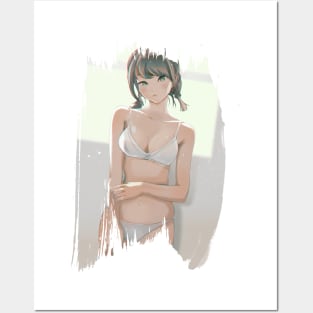 manga style bikini girl Posters and Art